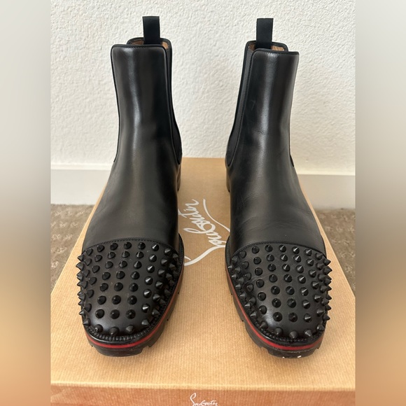 Christian Louboutin - Melon Spikes - Calf Leather - Black - 42.5 (9.5 US) - Picture 4 of 9